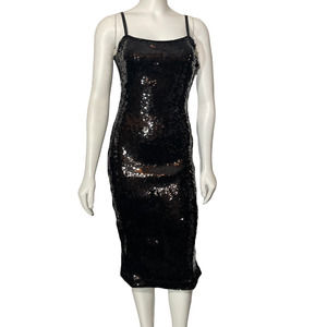 Good American – Sleeveless Sequin Dress BLACK001 3 L‎ (12-14)